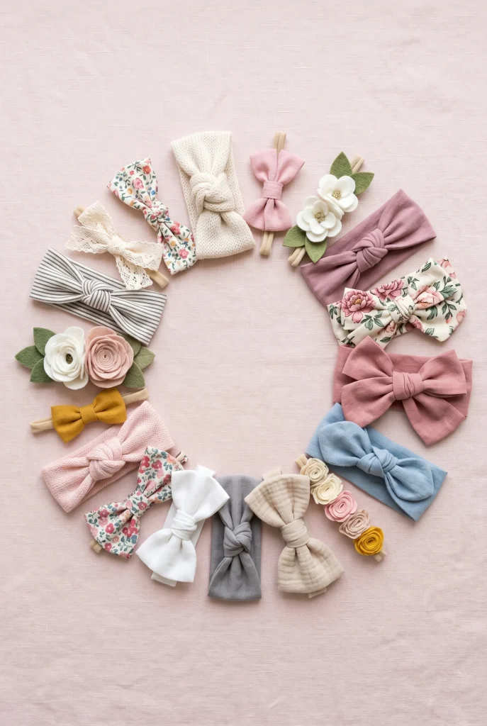 34 Heartfelt Handmade Baby Shower Gifts New Moms Will Treasure 22 19. DIY Baby Headbands