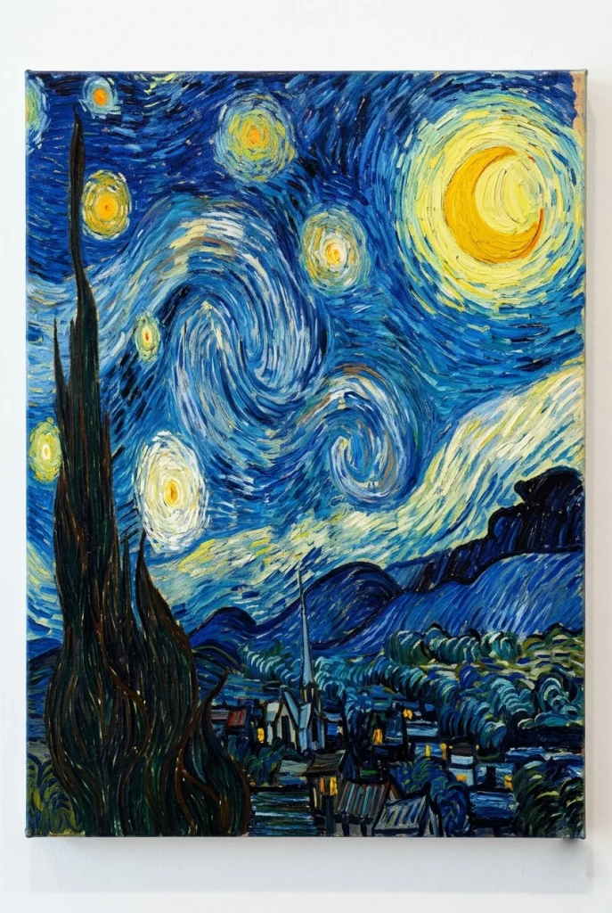 27 Stunning Canvas Art Painting Ideas for Every Skill Level 22 20. Starry Night Inspired Sky