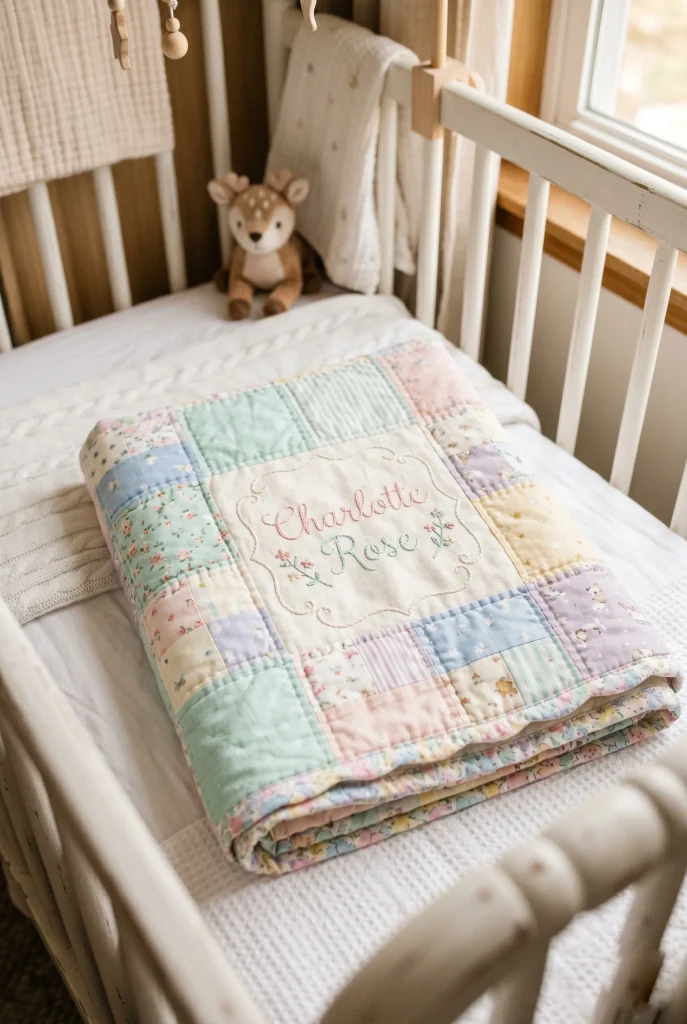 34 Heartfelt Handmade Baby Shower Gifts New Moms Will Treasure 29 26. Personalized Baby Quilt