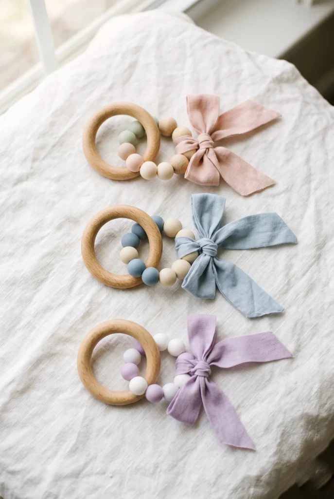 34 Heartfelt Handmade Baby Shower Gifts New Moms Will Treasure 32 29. DIY Teething Ring Set