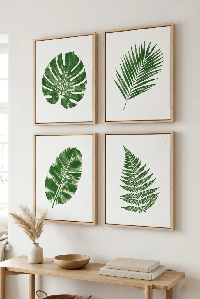 27 Stunning Canvas Art Painting Ideas for Every Skill Level 6 4. Botanical Leaf Prints