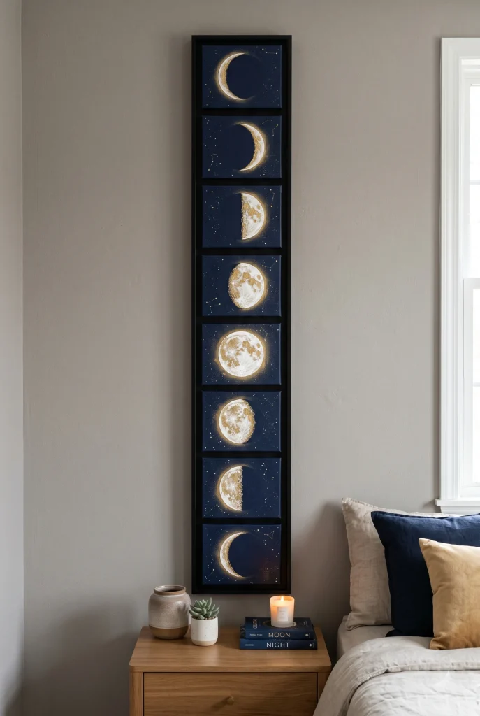 27 Stunning Canvas Art Painting Ideas for Every Skill Level 7 5. Moon Phase Painting