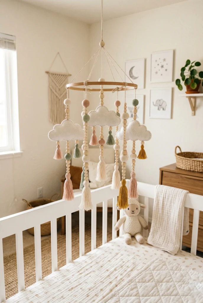 34 Heartfelt Handmade Baby Shower Gifts New Moms Will Treasure 9 6. Handmade Baby Mobile