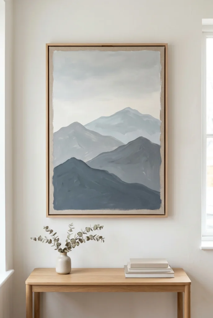 27 Stunning Canvas Art Painting Ideas for Every Skill Level 9 7. Minimalist Mountain Landscape