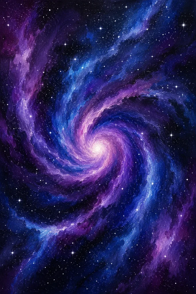 27 Stunning Canvas Art Painting Ideas for Every Skill Level 10 8. Galaxy Night Sky