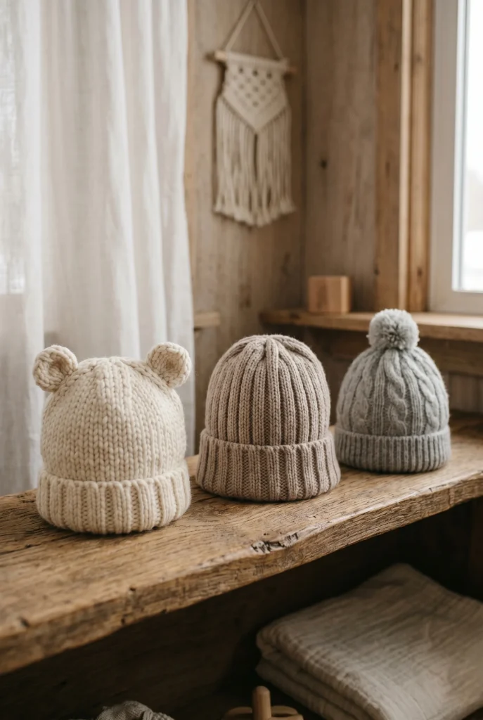 34 Heartfelt Handmade Baby Shower Gifts New Moms Will Treasure 12 9. Knitted Baby Hat Collection