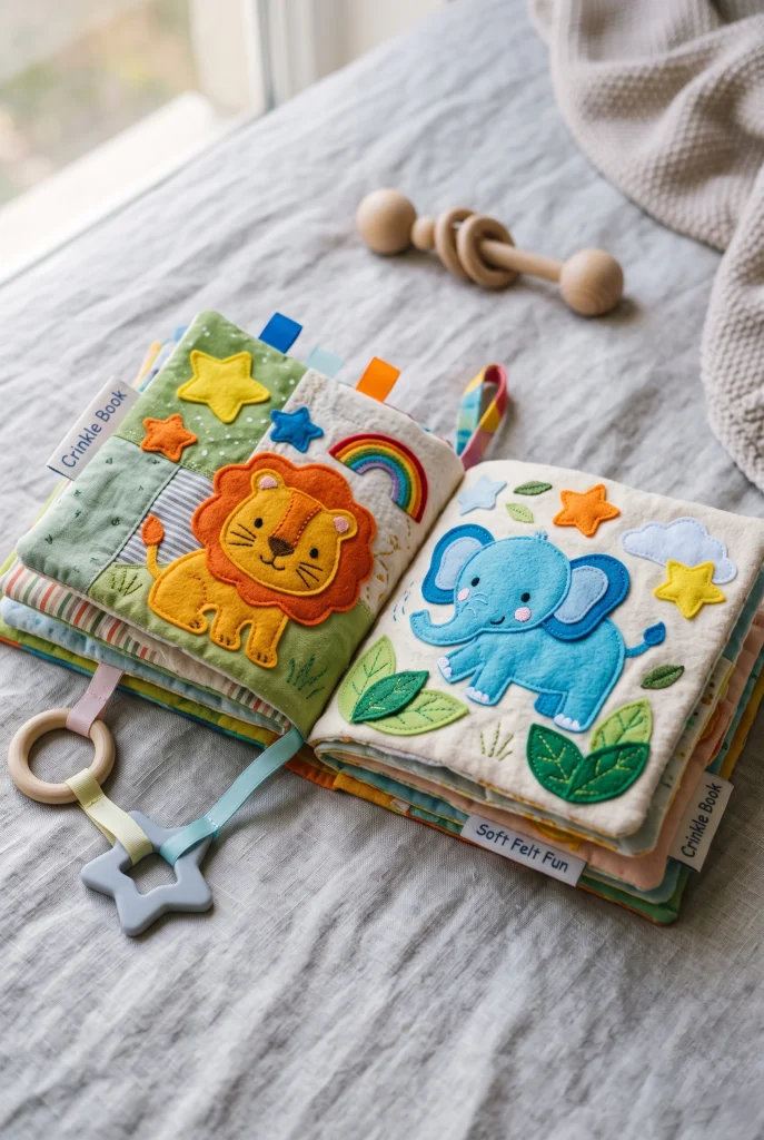13 DIY Baby Toys You Can Make in Under an Hour 2 1. Sensory Crinkle Book