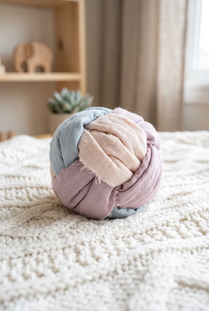 13 DIY Baby Toys You Can Make in Under an Hour 12 11. Knotted Cloth Ball