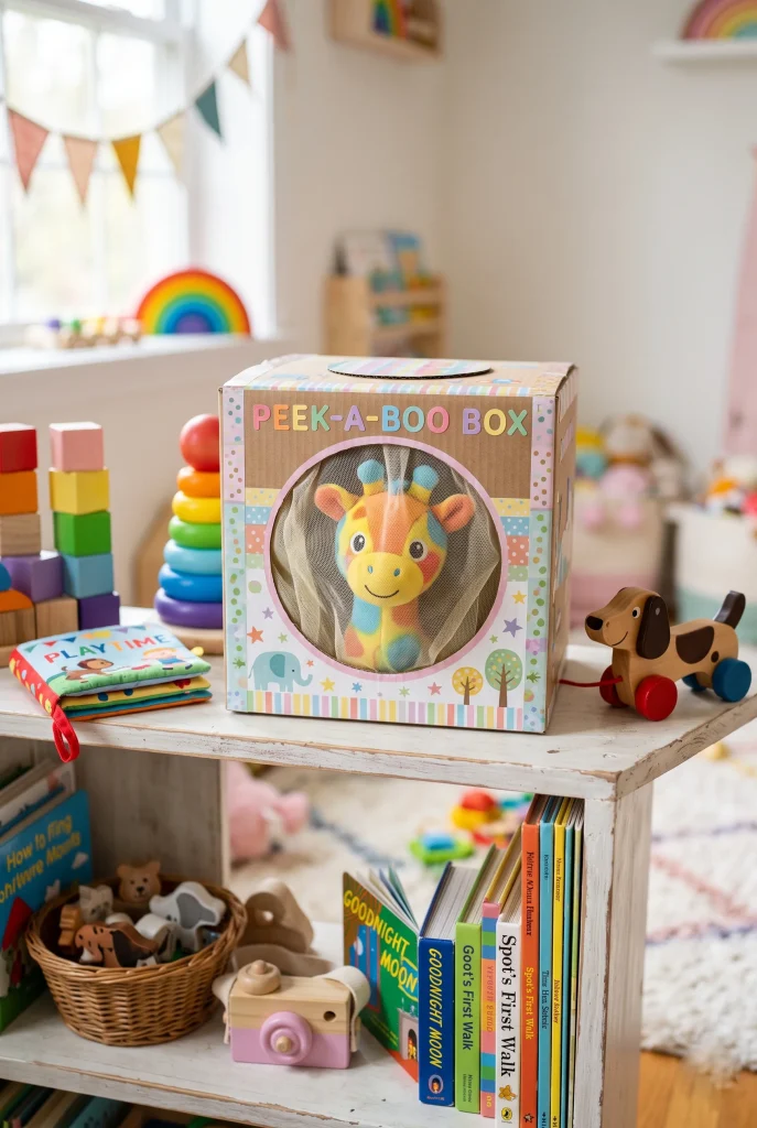 13 DIY Baby Toys You Can Make in Under an Hour 13 12. Peek a Boo Box