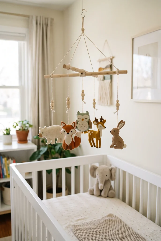 13 DIY Baby Toys You Can Make in Under an Hour 14 13. Hanging Mobile From Wooden Sticks