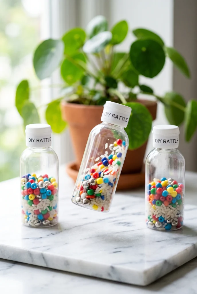 13 DIY Baby Toys You Can Make in Under an Hour 4 3. Plastic Bottle Rattle